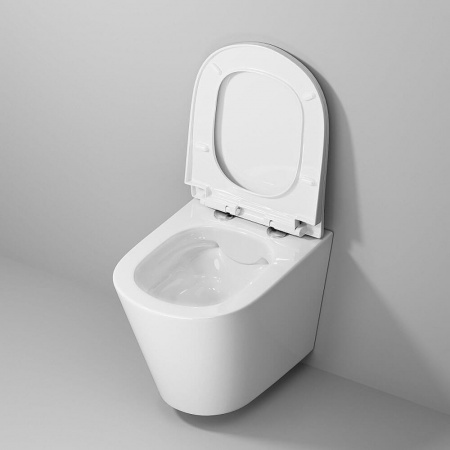 Унитаз подвесной NIAGARA Vista NG-9302 безободковый, сиденье полипр. тонкое микрол. (495х365х375мм)