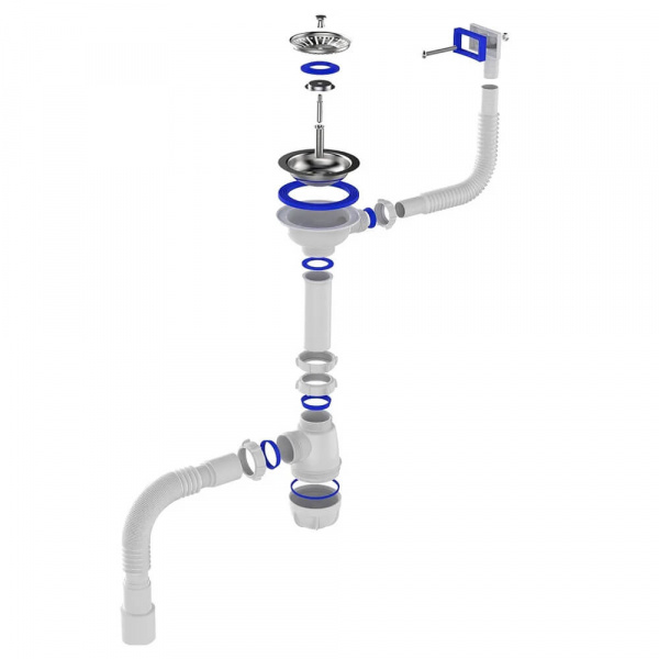 Сифон для мойки Aquant 3 1-2х40 мм B0148-20-MR