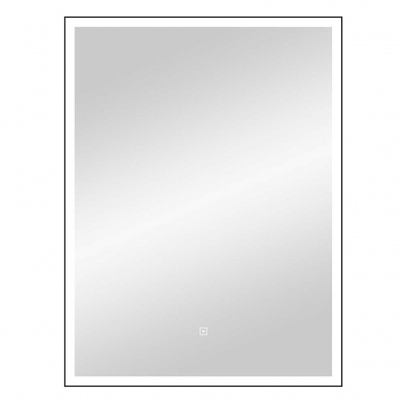 Зеркало FRAME 60 600х800мм (LED-подсветка, сенсорный выключатель, ХОЛОД подсвет., ал. профиль ЧЕРНЫЙ