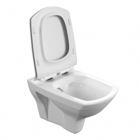 Унитаз подвесной CARINA XL CLEAN ON безободковый, сиденье легкосъемное тонкое, дюропласт, микролифт