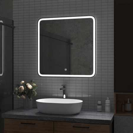 Зеркало RUSSO 70 700х700мм (LED-подсветка, сенсорный выключатель)