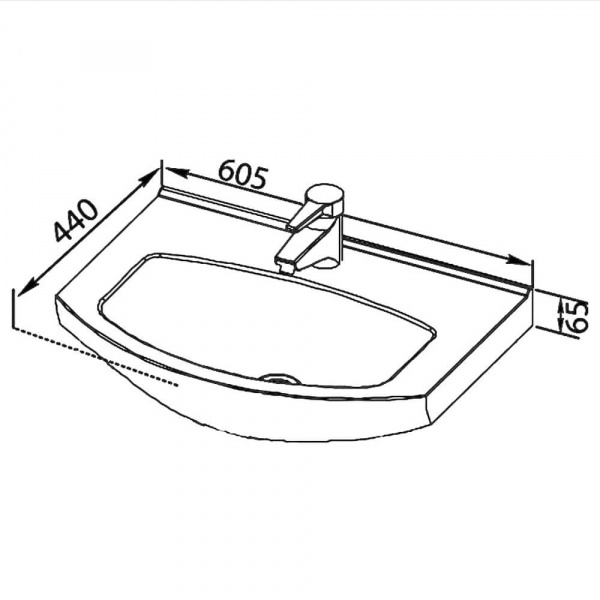 Раковина мебельная Kirovit Элеганс 60 размеры