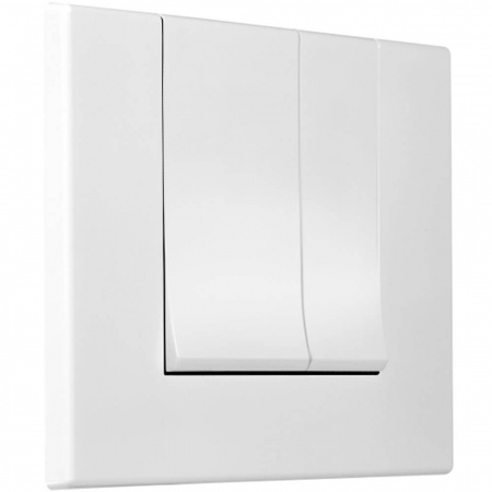 Кнопка BERGES S1 (Square) белая, для инсталляции NOVUM, 040041 (226х166х11мм)
