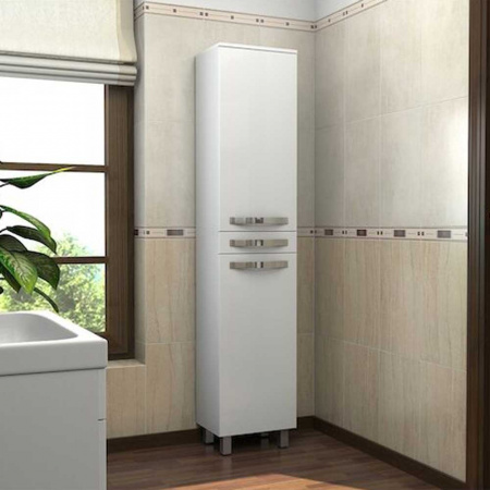 Шкаф-пенал в ванную комнату КВАДРО 40 с ящиком (400х1900х300мм)