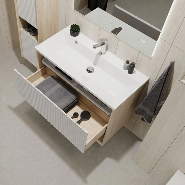 Тумба подвесная Jorno Tossony 90 Сонома светлая