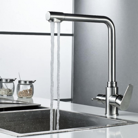 Смеситель на мойку с выходом под фильтр HAIBA HB76802 (лат., 35мм)