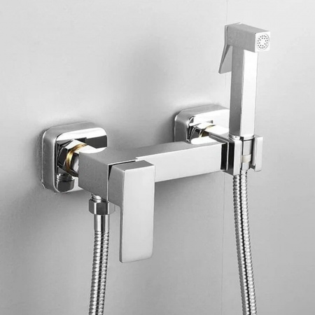 Смеситель настенный с гигиенической лейкой HAIBA HB5513 (лат., картр. 35мм)