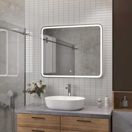 Зеркало RUSSO 80 800х700мм (LED-подсветка, сенсорный выключатель)