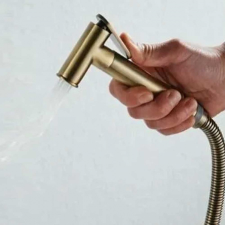 Смеситель настенный с гигиенической лейкой HAIBA HB5510-4 БРОНЗА (лат., картр. 35мм)