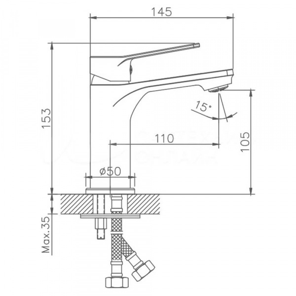 Смеситель для раковины Haiba HB10559 размеры