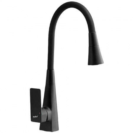 Смеситель на мойку с гибким изливом HAIBA HB73823-7 ЧЕРНЫЙ 2 режима (лат., 35мм)  Смеситель на мойку с гибким изливом HAIBA HB73823-7 ЧЕРНЫЙ 2 режима (лат., 35мм)