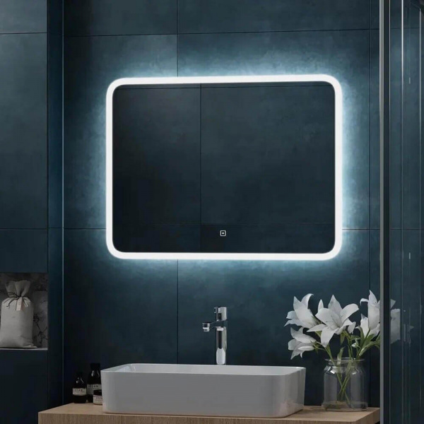 Зеркало Континент Bruno LED 80x60 ЗЛП2161 с подсветкой  Зеркало Континент Bruno LED 80x60 ЗЛП2161 с подсветкой