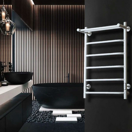 Полотенцесушитель с греющим кабелем ПЭК СП6П 80х50см белый ВГП