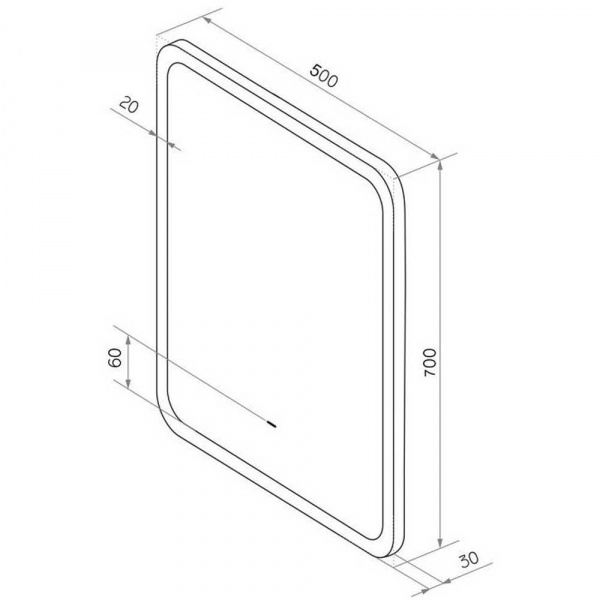 Зеркало Континент Glamour LED 50х70 ЗЛП3402
