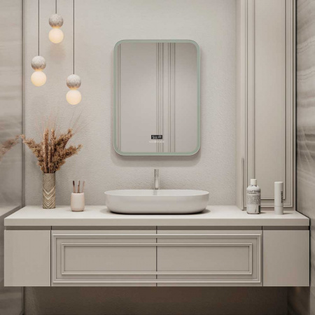 Зеркало ГЛАМУР/Glamour 70 700х900мм с МФП (LED-подсветка, музыка, часы с датой, термометр, подогрев)