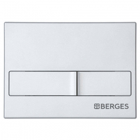 Кнопка BERGES L2 (Line) матовый хром, для инсталляции NOVUM, 040012 (226х165х11мм)