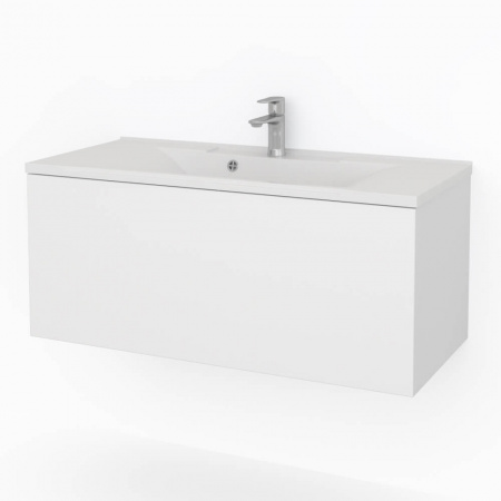 Тумба в ванную комнату подвесная РЕДИССОН 100 (22) БЕЛЫЙ под умывальник MILEN 100