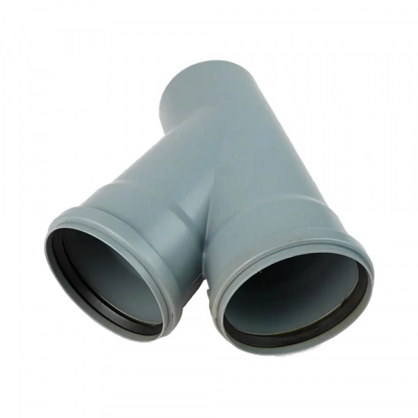 Тройник Саратовпластика Ø110 мм 45° серый для внутренней канализации