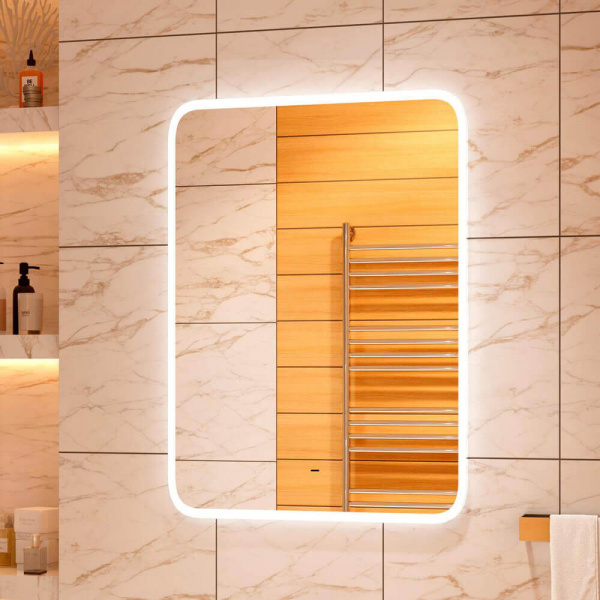 Зеркало Континент Glamour LED 80х90 ЗЛП3100 с подсветкой  Зеркало Континент Glamour LED 80х90 ЗЛП3100 с подсветкой