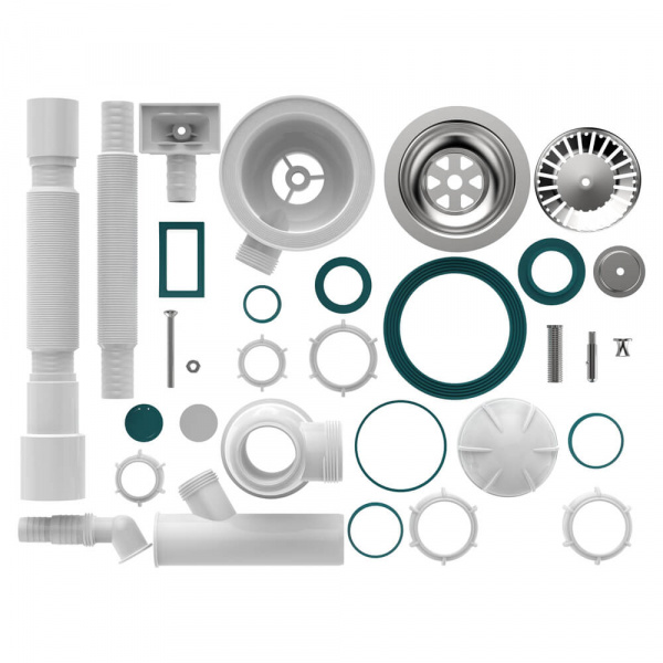 Сифон для мойки Aquant 3 1-2х40 мм B0147-20-MR комплектация