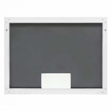 Зеркало СТРОНГ/Strong 80 800х600мм(LED-подсветка, беск сенсор вык-ль,ХОЛОД подсвет, ал профиль БЕЛЫЙ