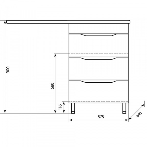 Тумба напольная AquaLine Марсал 120 3 ящика размеры