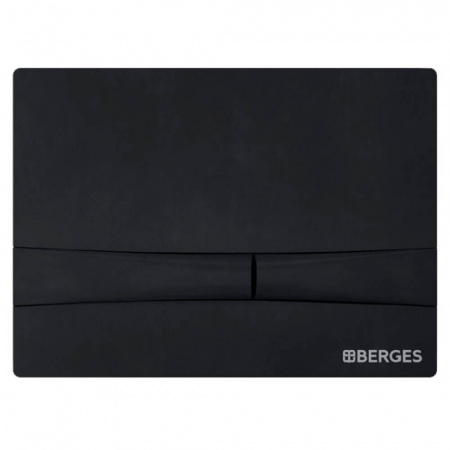 Кнопка BERGES F5 (Frame) Soft Touch черная, для инсталляции NOVUM, 040055 (225х165х12мм)