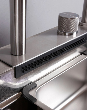 Мойка кухонная многофункциональная Dikalan KN754505 МАТОВЫЙ нерж.сталь SUS-304 750х460х220мм 