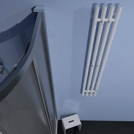 Полотенцесушитель с греющим кабелем ПЭК СП Вектор 120х15см белый ВГП