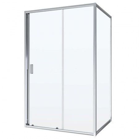 Душевое ограждение 120х90х195 без поддона профиль ХРОМ стекло (6мм) ПРОЗРАЧНОЕ NG-62-12A + A90