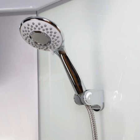 Душевая кабина 900х700х2150мм без г/м, СРЕДНИЙ поддон, СЕРЕБР проф, стекло МАТОВОЕ NG-33974-14Q