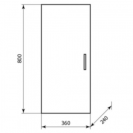 Шкаф настенный ПШ 36 одна дверь