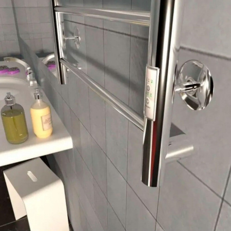 Полотенцесушитель с греющим кабелем ПЭК СП19П 80х50см 