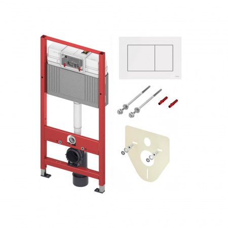 Инсталляция для подвесного унитаза TECEbase 2.0, кнопка белая 9400413 (500х1120х150мм) 