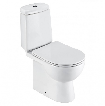 Унитаз-компакт "ОСТИН" горизонтальный выпуск, сиденье ТОНКОЕ МИКРОЛИФТ, арматура 2-режимная