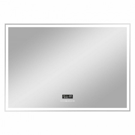 Зеркало STRONG 100 1000х700мм с МФП (LED-подсветка, музыка, часы с датой, термометр, подогрев) БЕЛЫЙ