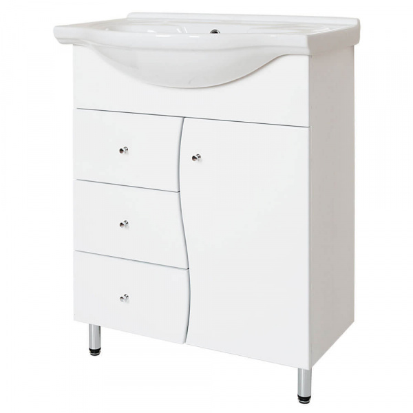 Тумба напольная AquaLine Байкал 65 3 ящика