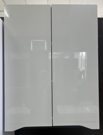 Шкаф настенный ИНТЕГРО 600 Белый/встав.Антрацит (2дв)