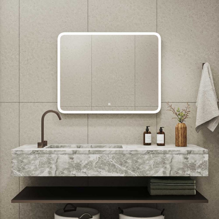 Зеркало ДЕМУР/Demure 80 800х600мм (LED-подсветка, сенсорный выключатель)