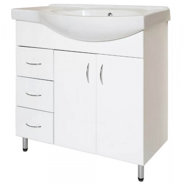 Тумба напольная AquaLine Комфорт Коралл 82 3 ящика