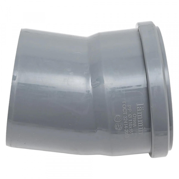 Отвод Lammin Ø110 мм 15° Lm35040011015