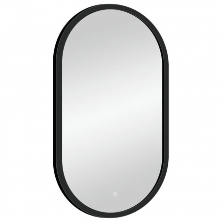 Зеркало PRIME BLACK 450х800мм (LED-подсветка, сенсорный выключатель, рама МДФ ЧЕРНЫЙ)