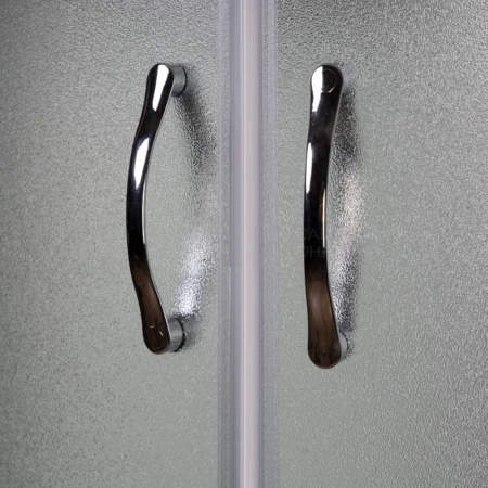 Душевая кабина 900х700х2150мм без г/м, СРЕДНИЙ поддон, СЕРЕБР проф, стекло МАТОВОЕ NG-33974-14Q