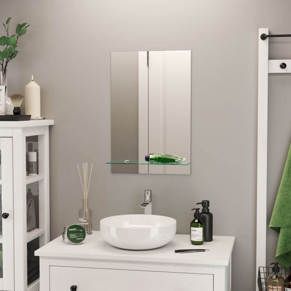 Зеркало Континент Прямоугольник 39х59 см с полкой