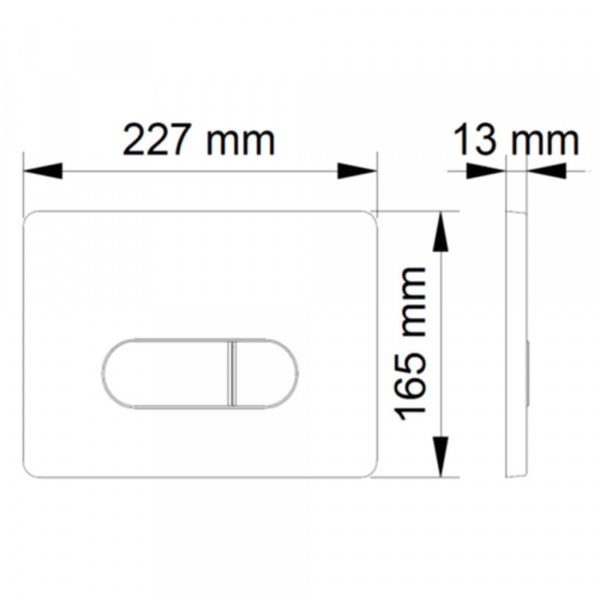 Клавиша смыва Berges Novum D3 040033 чертеж