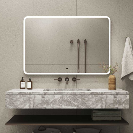 Зеркало ДЕМУР/Demure 120 1200x800мм (LED-подсветка, бесконтактный сенсорный выключатель)