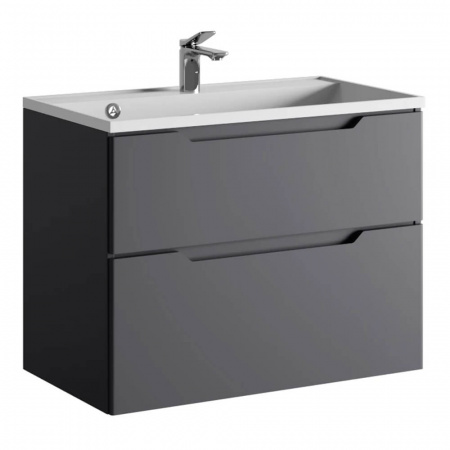 Тумба в ванную комнату подвесная WECTOR 80 АНТРАЦИТ под умывальник CLASSICA 80