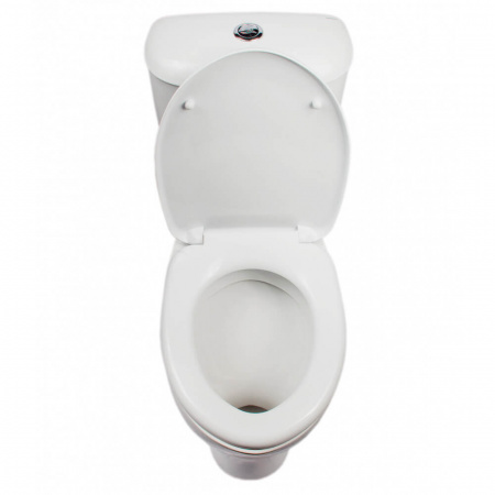 Унитаз-компакт "ВОРОТЫНСКИЙ" антивсплеск, косой выпуск, сиденье полипропилен, арматура 1-режимная