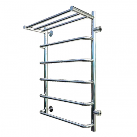 Полотенцесушитель водяной ИДЕАЛ ПМ 1П 80х50см ПРАВЫЙ из нерж. (боковое подключение 500мм)