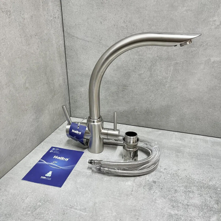 Смеситель на мойку с выходом под фильтр HAIBA HB70304 НЕРЖ.СТАЛЬ (нерж., 35мм) Смеситель на мойку с выходом под фильтр HAIBA HB70304 НЕРЖ.СТАЛЬ (нерж., 35мм)